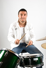 Happy drummer