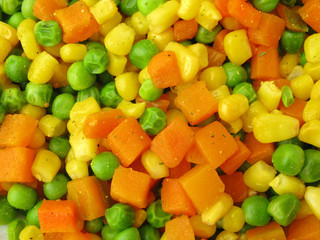 Mixed vegetables carrot, pea and corn