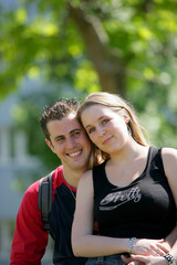 Fototapeta premium portrait d'un couple d'étudiants