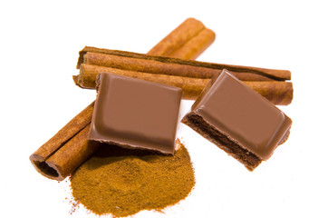 Cinamon with chocolate