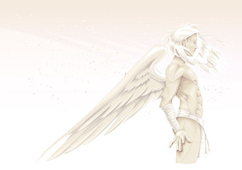 Cupid or Angel with background