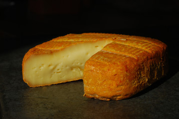 An orange rinded French Rouy soft cheese from Bourgogne