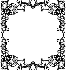 beautiful curled floral frame
