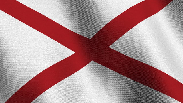 Seamless loop of the Alabama state flag