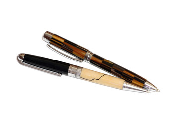 Naklejka premium Pen on a white background