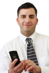 Businessman Holding His Cellphone