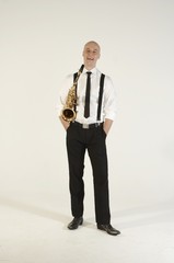 sax and the musician - smile