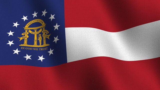 Seamless loop of the Georgia state flag
