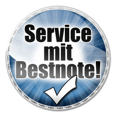 Service mit Bestnote Button