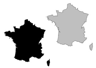 Fototapeta premium France vector map