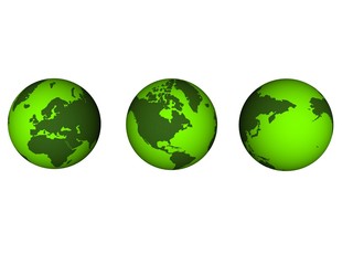 Obraz premium Planète verte 3D Terre
