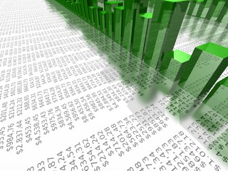 green business chart illustration