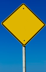 Blank Road Sign