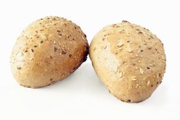 two rolls with sezame grains