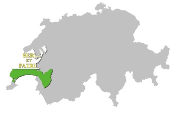 Kanton Waadt auf Schweiz