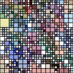 Panele Szklane Podświetlane  pastelowe kolorowe bloki wzór