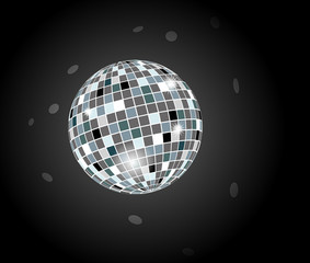 Vector of retro party background with disco ball