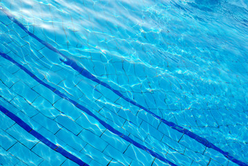 Swimming pool blue background