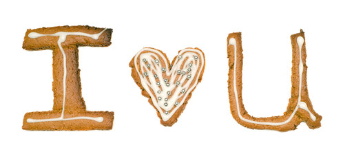 Fototapeta premium I Love You Cookies