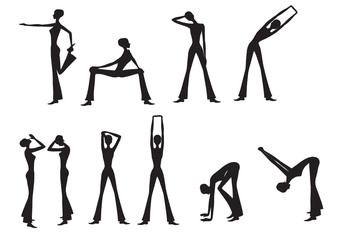 fitness silhouettes
