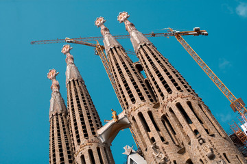 Obraz premium Sagrada Familia church, Barcelona, Sapain.
