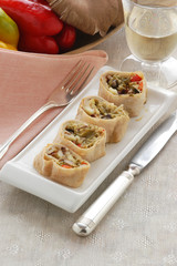 Strudel ai funghi e peperoni - Antipasti del Trentino Alto Adige