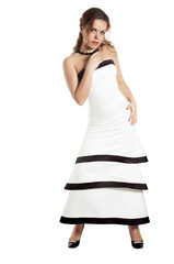 perfect woman in an evening dress