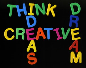 Think; ideas, creative, dream.