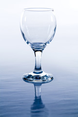 Empty wineglass
