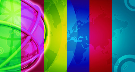 Mire mondiale multicolore