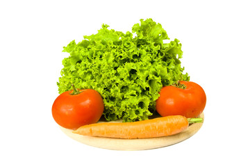 vegetables on the wooden board