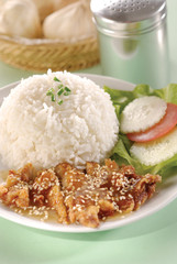 sesame chicken & rice