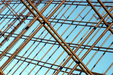 Construction armature on background sky