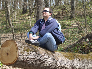 sitting on a log © timur1970