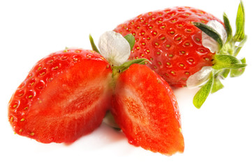 Erdbeeren Rarität mit Blüte