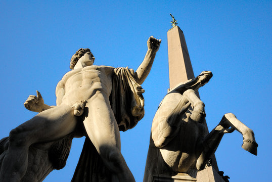 stateua romana di Castore in piazza del Quirinale a Rome