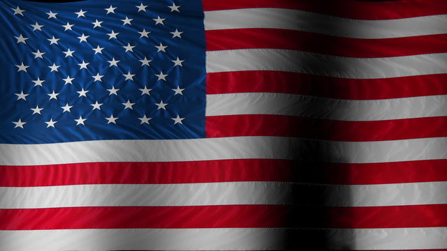 USA flag seamless loop based on a photograph