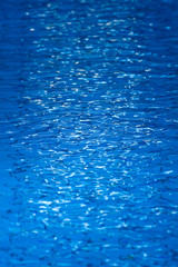 blue water in pool