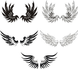 Collection of grunge wings