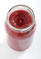 Jar with tomato paste
