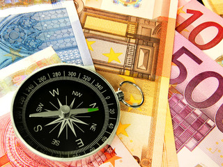 currency and compass