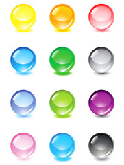 Colorful buttons, vector illustration