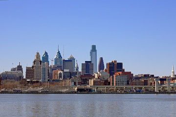 Fototapeta na wymiar Filadelfia Pejzaż w Penn Landing