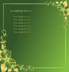 golden floral frame
