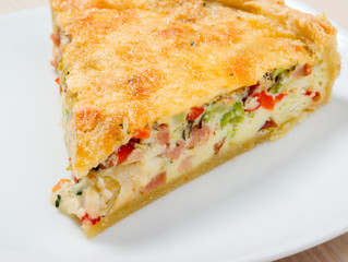 home pie with cheese and vegetable
