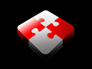 Red and white success jigsaw puzzle