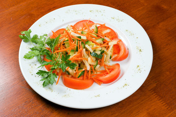 vegetable salad from tomato
