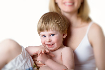 Portrait of mum with the son