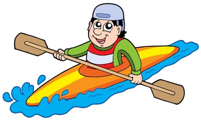 Cartoon kayaker