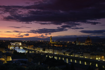 Fototapeta na wymiar Sunset in Florence